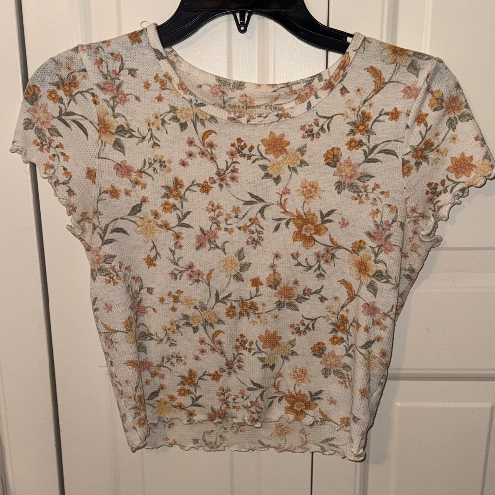 American Eagle floral shirt